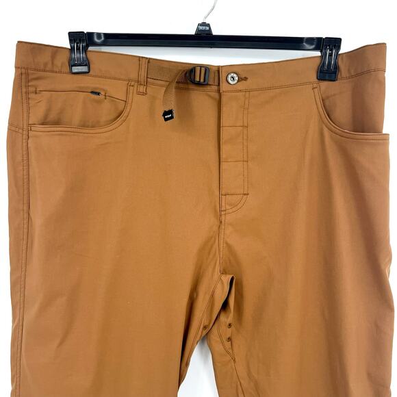 PRANA Men's Stretch Zio Top-Out Pants XXL Brown Sepia Straight Leg Hiking NWT - Picture 7 of 12